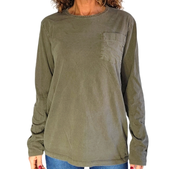 Selected Homme Other - Selected Homme Cotton Over Dyed O-Neck Tee Size Medium Green